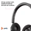 HP Poly Blackwire 3320 USB-A ausinės, laidinės, biurui/skambučių centrui, 130 g, juodos