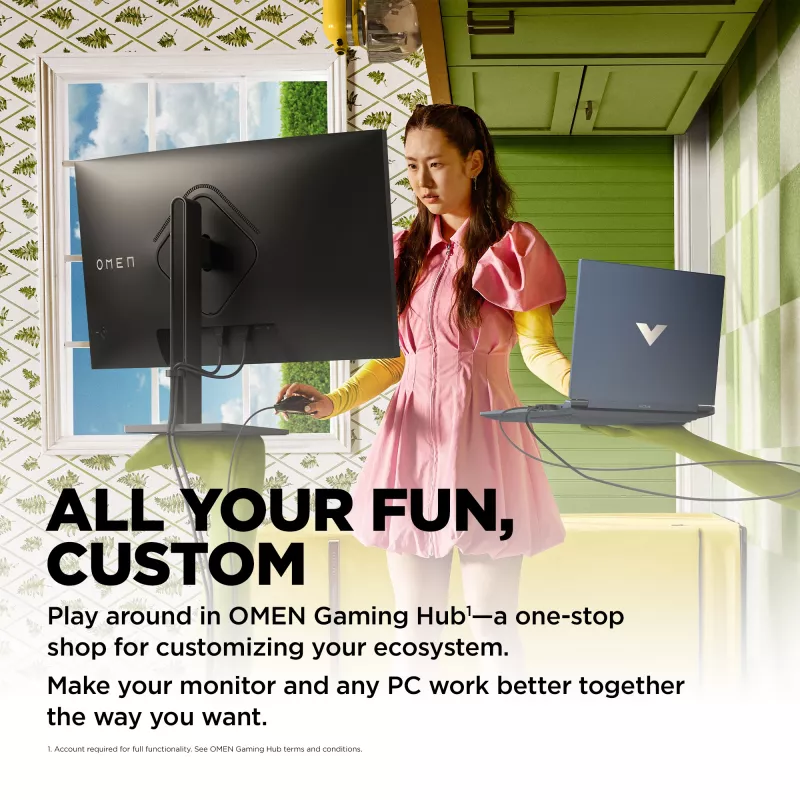 OMEN by HP 31.5 colių QHD 165Hz lenktas žaidimų monitorius - OMEN 32c (atnaujinta prekė)