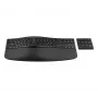 HP 965 Ergonomic Wireless Keyboard, pilno dydžio (100%), belaidis, RF Wireless + Bluetooth, membraninė, juoda