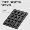 HP 965 Ergonomic Wireless Keyboard, pilno dydžio (100%), belaidis, RF Wireless + Bluetooth, membraninė, juoda