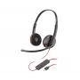 Ausinės Poly Blackwire C3220 USB-C su nešiojimo dėklu