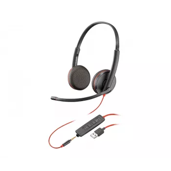 Ausinės POLY Blackwire 3225 Stereo USB-A laidinės biurui ir skambučių centrui