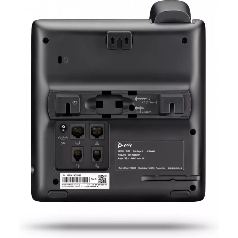 HP Poly Edge B30 IP telefonas su PoE, juodas, laidinis ragelis, stalas/siena, 4 linijos, LCD
