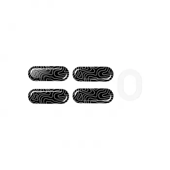 Pelės kojelės HP HyperX Glass Skates, PTFE ant grūdinto stiklo, 7,7×21,2×0,8 mm, baltos (pora)