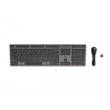 HP 720 Multi-Device belaidė klaviatūra su įkrovimu, pilno dydžio (100%), belaidė, USB + Bluetooth, mechaninė, QWERTY, juoda