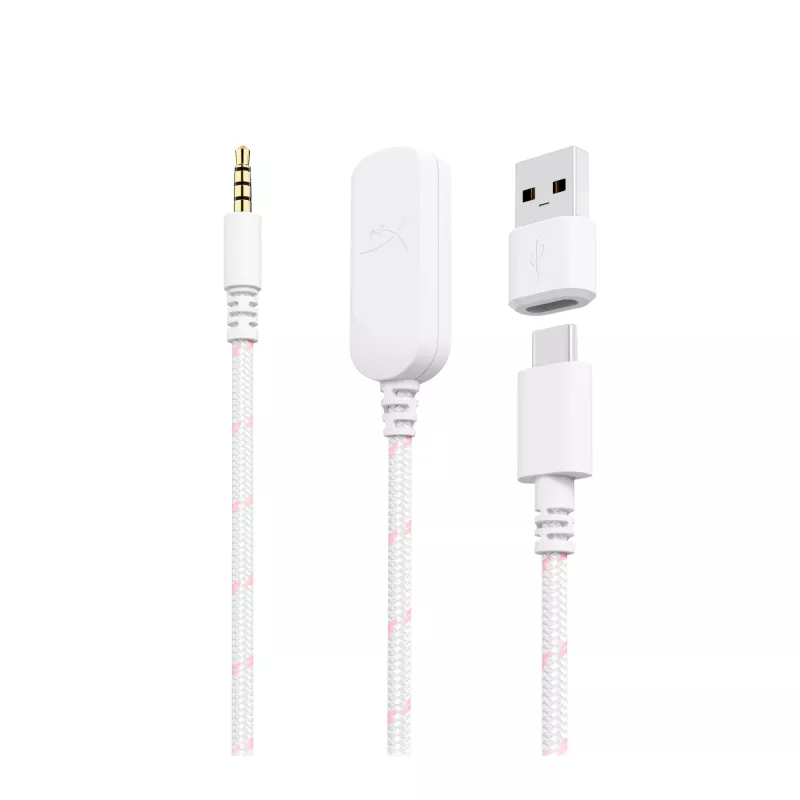 Žaidimų ausinės HyperX Cloud III (baltos/rožinės)