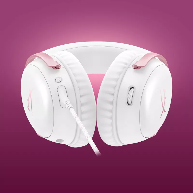 Žaidimų ausinės HyperX Cloud III (baltos/rožinės)
