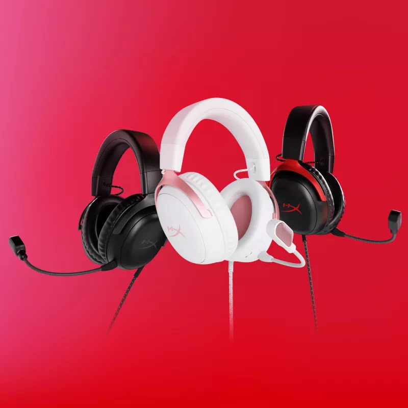 Žaidimų ausinės HyperX Cloud III (baltos/rožinės)