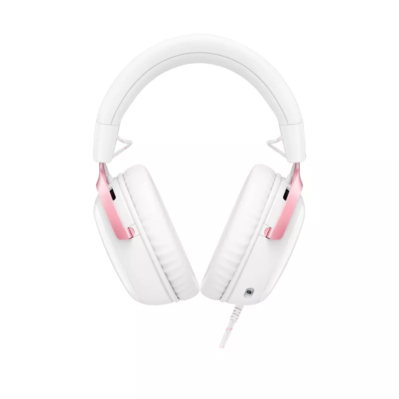 Žaidimų ausinės HyperX Cloud III (baltos/rožinės)