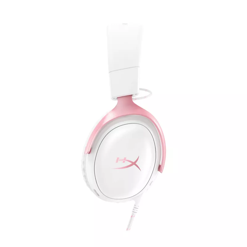 Žaidimų ausinės HyperX Cloud III (baltos/rožinės)
