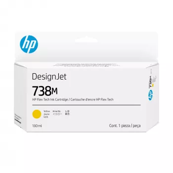 HP 738M 130 ml geltonas rašalo kasetė DesignJet šiluminio rašalinio spausdinimo