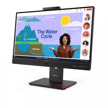 Monitorius Lenovo ThinkVision T24D-4v, 60,5 cm (23,8 colio), 1920 x 1080 pikselių, Full HD, LED, 6 ms, juodas