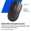 Belaidė pelė HP 405 Quiet – ambidekstrinė, optinė 1200 DPI, RF belaidis + Bluetooth, 5 mygtukai, maitinama baterija, juoda