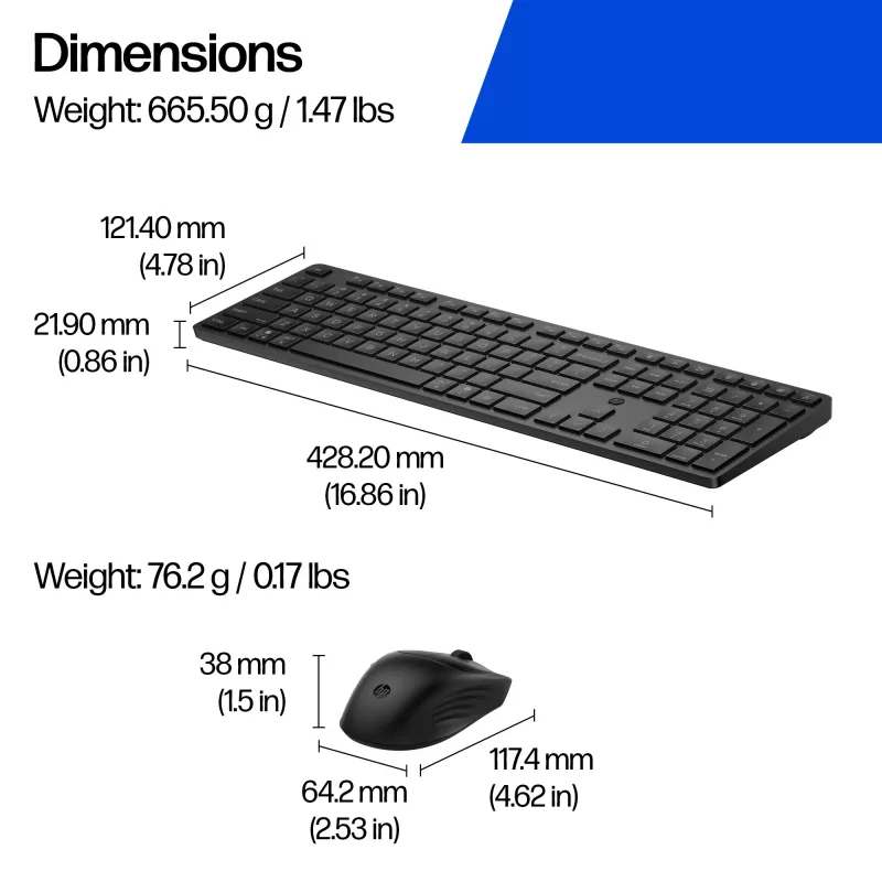 Belaidžio klaviatūros ir pelės rinkinys HP 495C