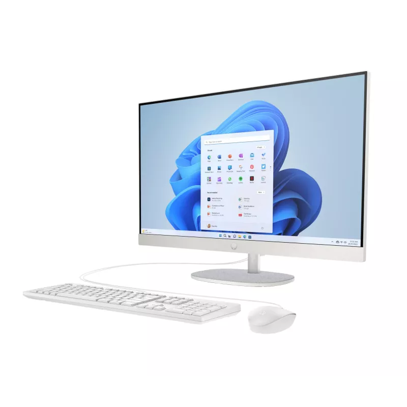 HP All-in-One 27-cr0048na Intel Core i7-1355U 68,6 cm (27 colių) 1920 x 1080 pikselių viskas viename kompiuteris 8 GB DDR4-SDRAM 1 TB SSD Windows 11 Home Wi-Fi 6 (802.11ax) Baltas (atnaujinta prekė)