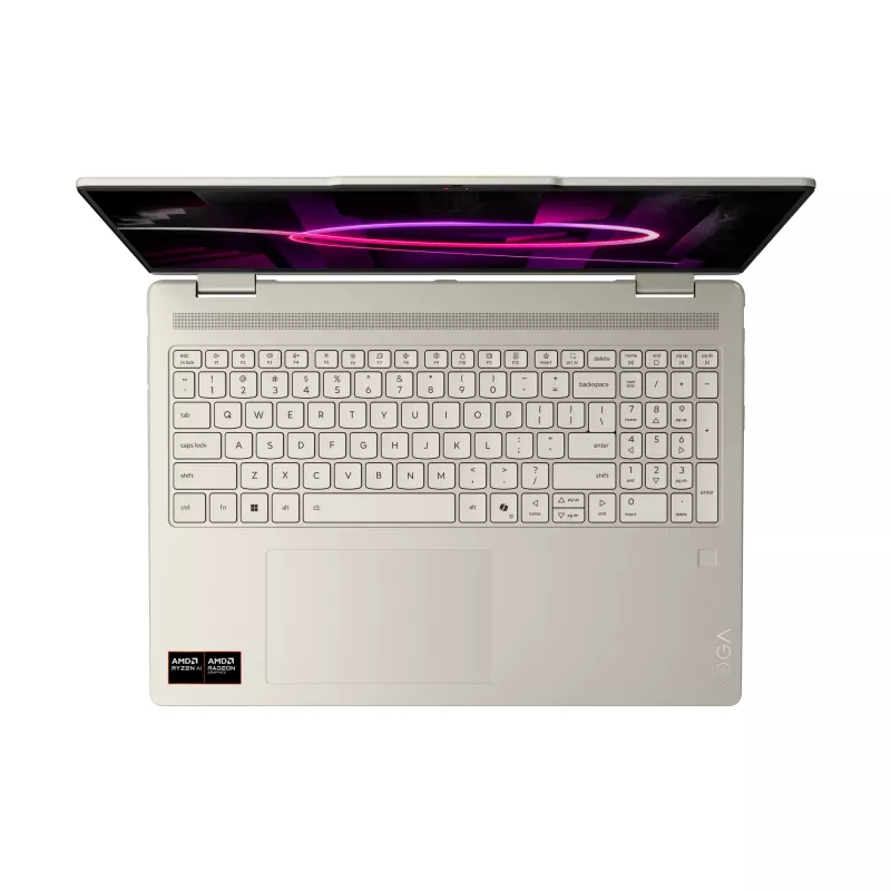 Lenovo Yoga 7 2-in-1 16AGP11 Copilot+ PC AMD Ryzen™ AI 7 445 hibridinis nešiojamasis kompiuteris 40,6 cm (16 colių) jutiklinis ekranas WQXGA+ 32 GB LPDDR5x-SDRAM 1 TB SSD Wi-Fi 7 (802.11be) Windows 11 Home Seashell