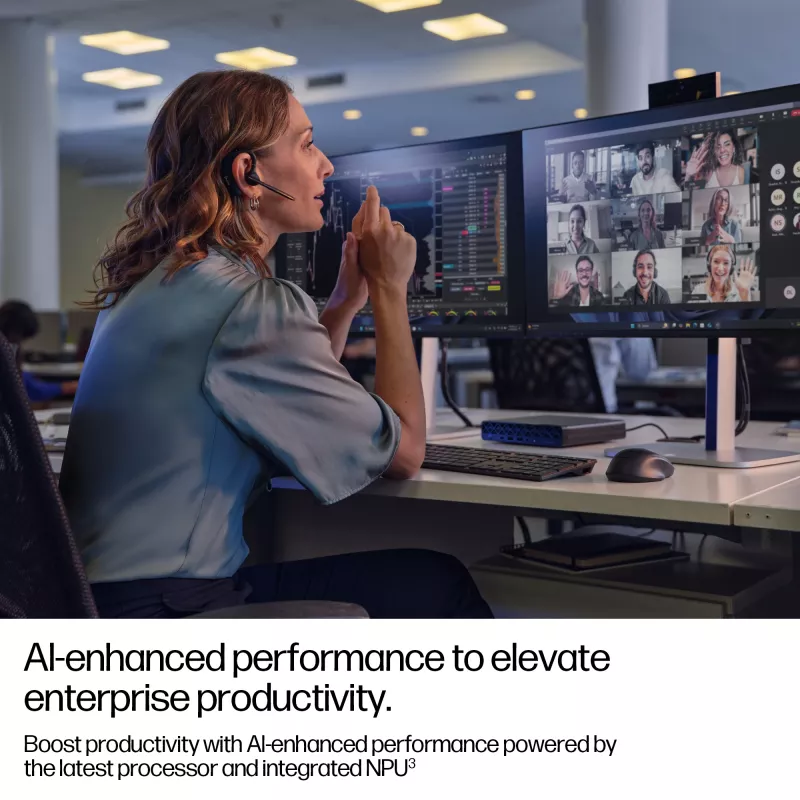 Mini kompiuteris HP EliteDesk 8 Mini G1i AI — Intel Core Ultra 7 265T, 16 GB DDR5, 1 TB SSD, Windows 11 Pro, juodas