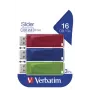 Verbatim Slider USB atmintinė 3×16 GB – mėlyna/raudona/žalia