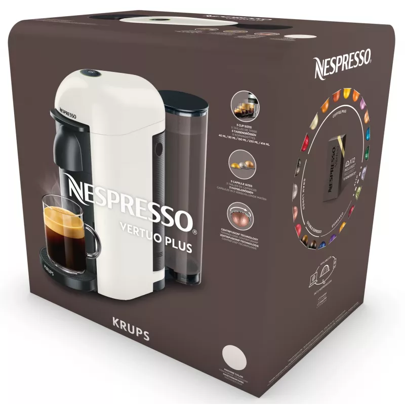 Kavos kapsulinis aparatas KRUPS Nespresso Vertuo XN903810 juodas