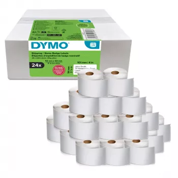 Dymo LabelWriter etikečių ritinėlių pakuotė 101 x 54 mm, balti popieriniai lipdukai, 24 ritinėliai (220 etikečių/ritinėlyje)