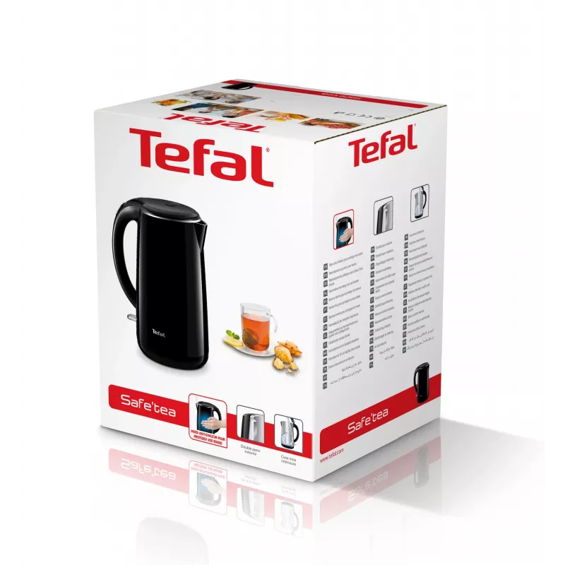 Tefal Safe'Tea KO2608 elektrinis virdulys 1.7 L 1800 W Juodas