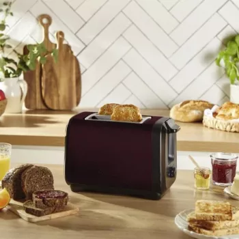 Skrudintuvas MOULINEX LT5S05E0 — 2 riekėms, 1300 W, nerūdijančio plieno korpusas, juodas/raudonas