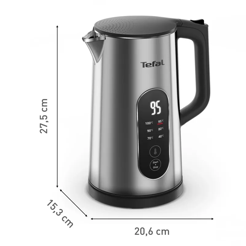 Virdulys Tefal Selection KI871DE0 1,7 L 1500 W Juodas, Nerūdijantis plienas