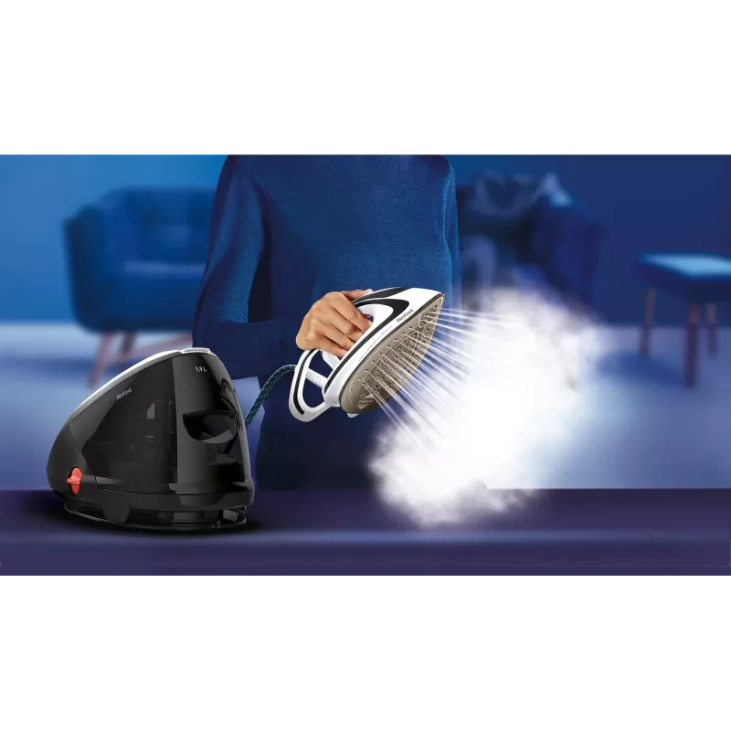 Tefal Pro Express Ultimate GV9550 lygintuvas su garų generatoriumi 1,9 L Durilium AirGlide Autoclean padas Juoda, Balta