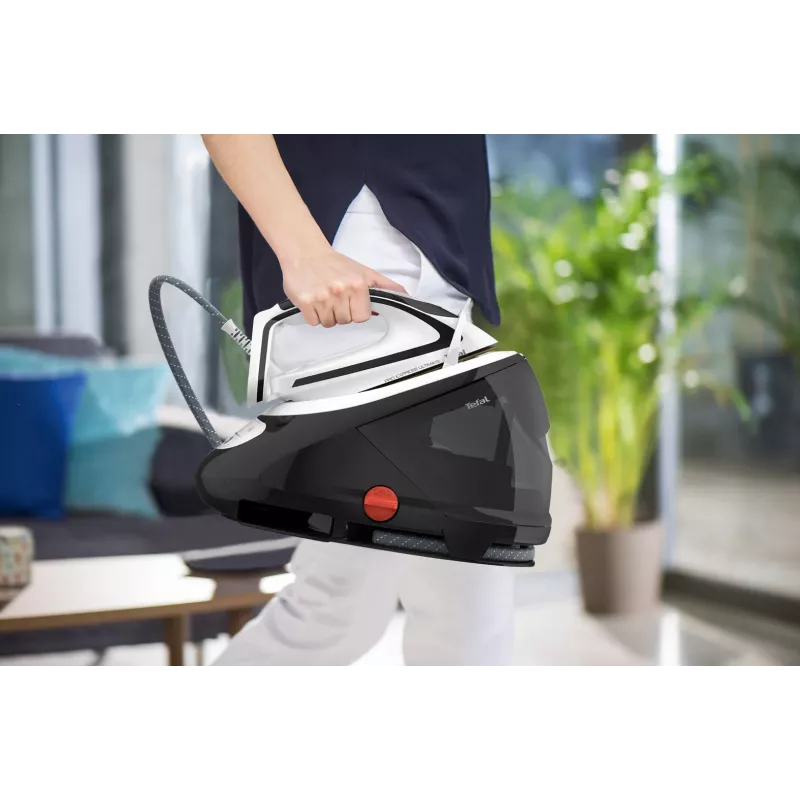 Tefal Pro Express Ultimate GV9550 lygintuvas su garų generatoriumi 1,9 L Durilium AirGlide Autoclean padas Juoda, Balta