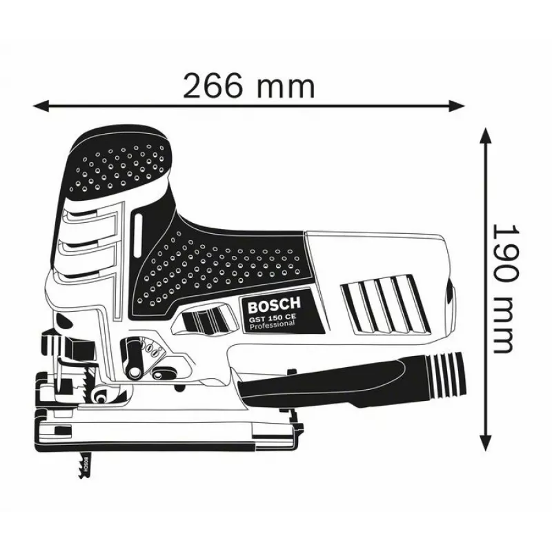 Bosch 0 601 512 003 dėlionė su laidu 780 W 2.6 kg