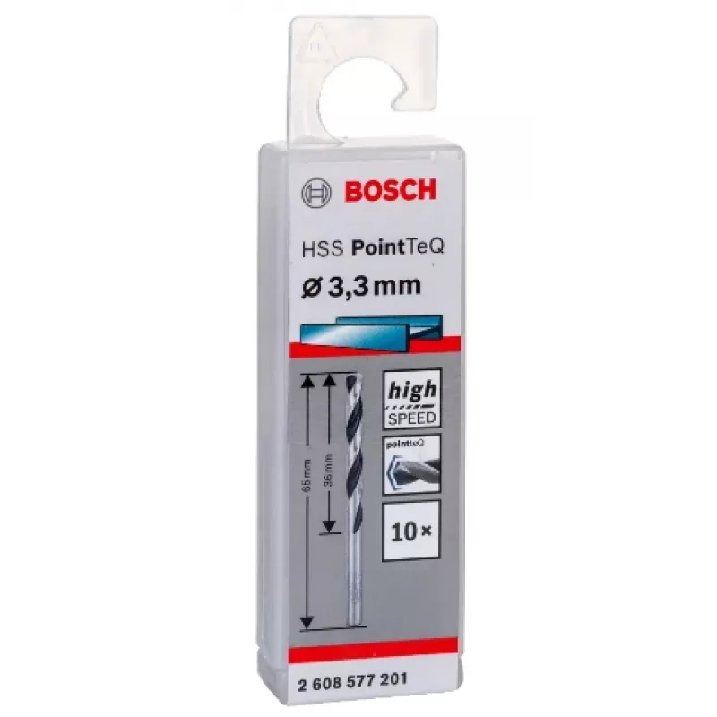 Gręžtuvas spiralinis Bosch HSS PointTeQ 3,3 mm