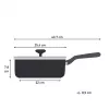 Tefal Change Black C4763225 keptuvė wok tipo, apvali, 24 cm, 3,3 l
