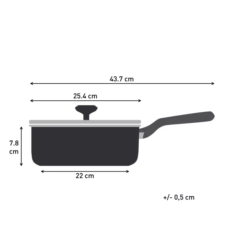 Tefal Change Black C4763225 keptuvė wok tipo, apvali, 24 cm, 3,3 l