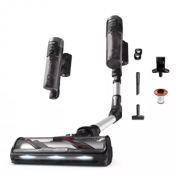 Belaidis lazdinis dulkių siurblys Rowenta X-Force Flex 13.60 RH9A36WV — 60 min veikimo laikas, 0,65 L be maišelio, cikloninis, violetinis