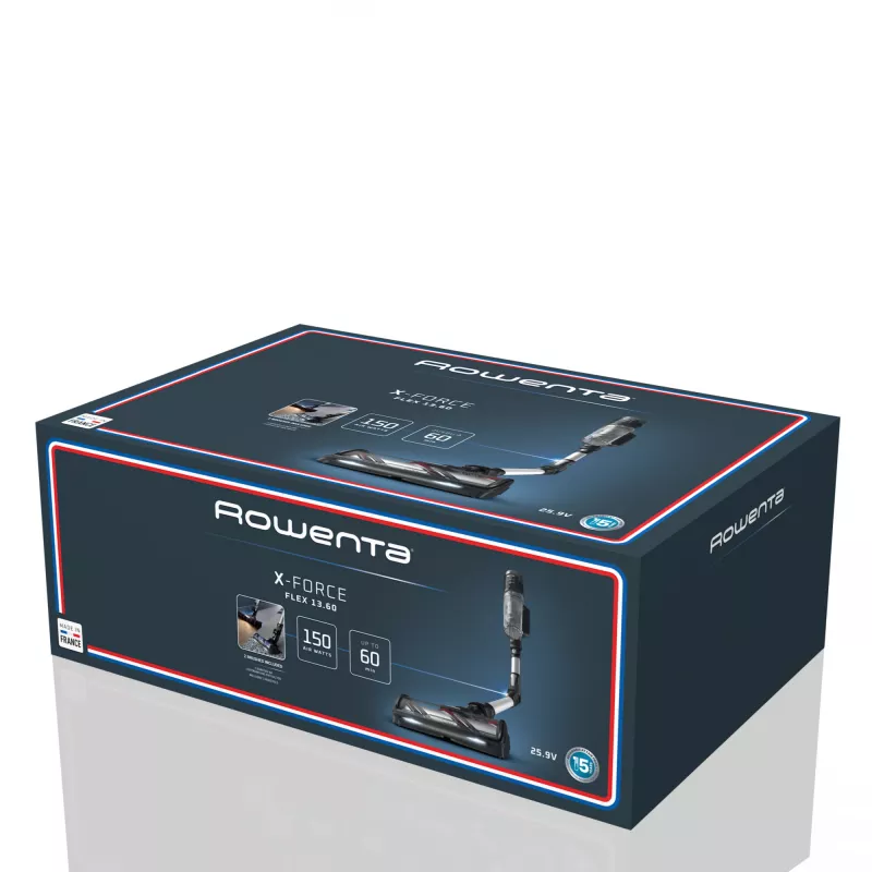 Rowenta X-Force Flex RH9L55E0 belaidis dulkių siurblys 2-in-1 lazdinis ir nešiojamas, 25,9 V, 0,65 l, juodas