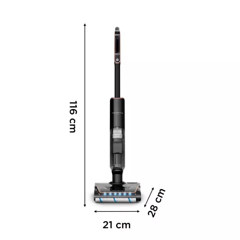 Rowenta X-Clean 7 GZ5736E0 belaidis siurblys šlapiam ir sausam valymui, be maišelio, juodas