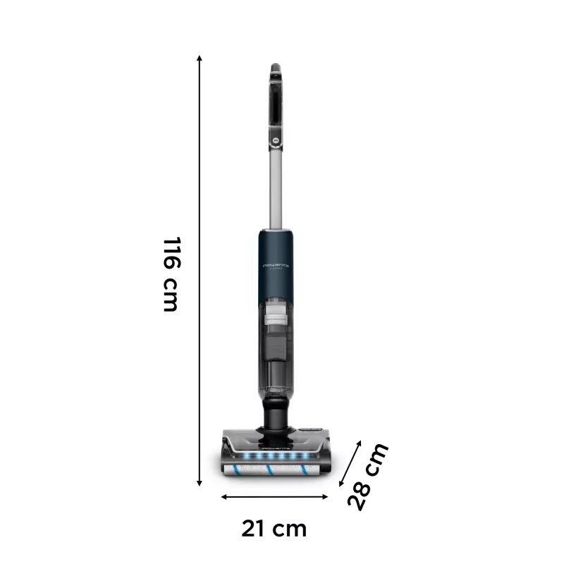 Rowenta X-Clean 7 GZ5735E0 šlapiai ir sausai valantis belaidis siurblys, 0,5 l, juodas/chromas