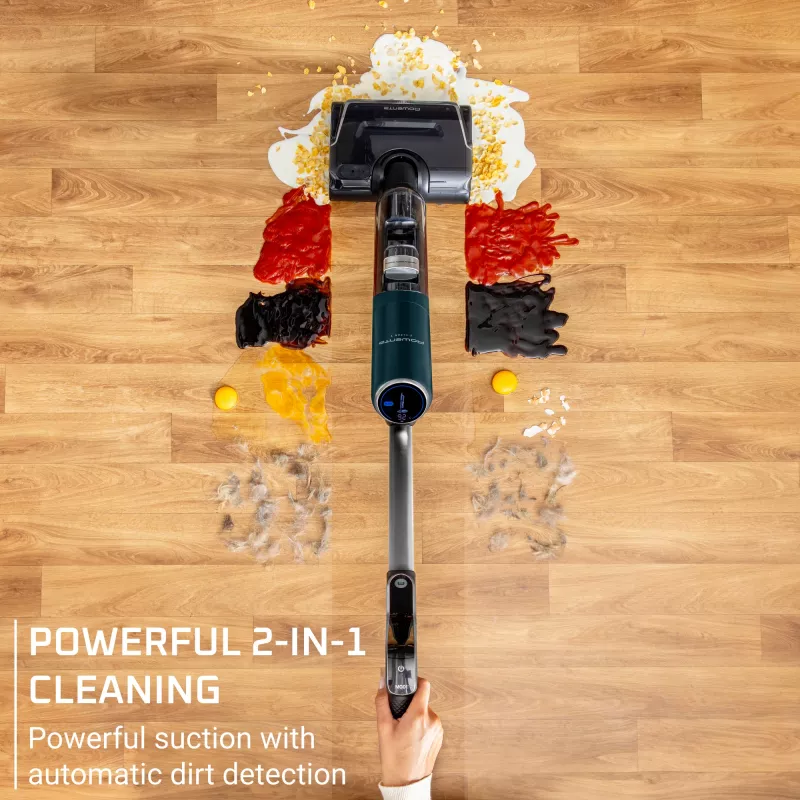 Rowenta X-Clean 7 GZ5735E0 šlapiai ir sausai valantis belaidis siurblys, 0,5 l, juodas/chromas
