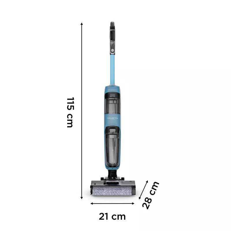 Rowenta X-Clean 2 GZ2271E0 belaidis šlapio/sauso valymo siurblys, 35 min veikimo laikas, be maišelio, mėlynas