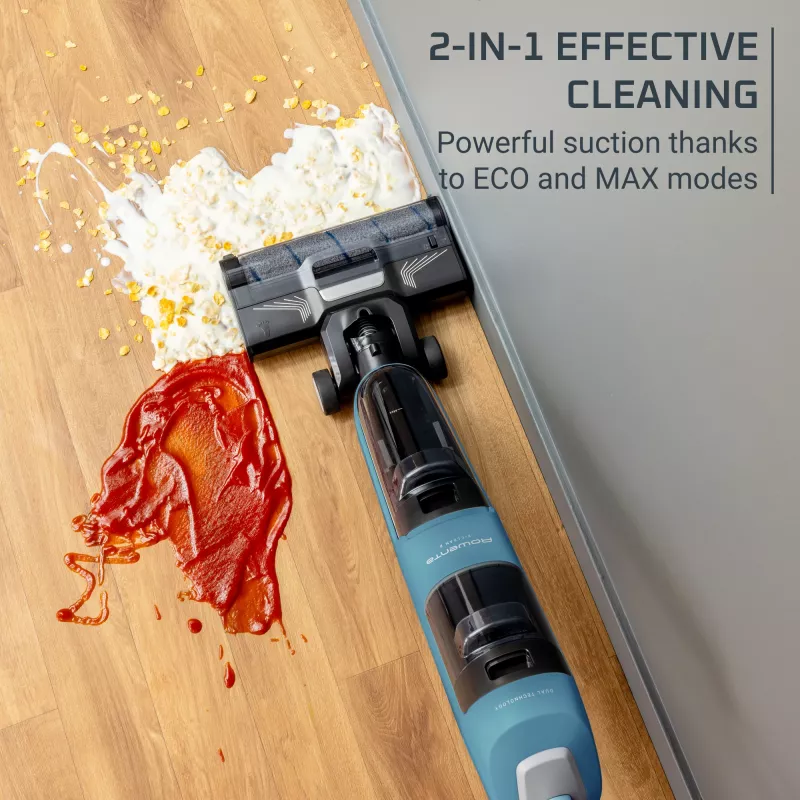 Rowenta X-Clean 2 GZ2271E0 belaidis šlapio/sauso valymo siurblys, 35 min veikimo laikas, be maišelio, mėlynas