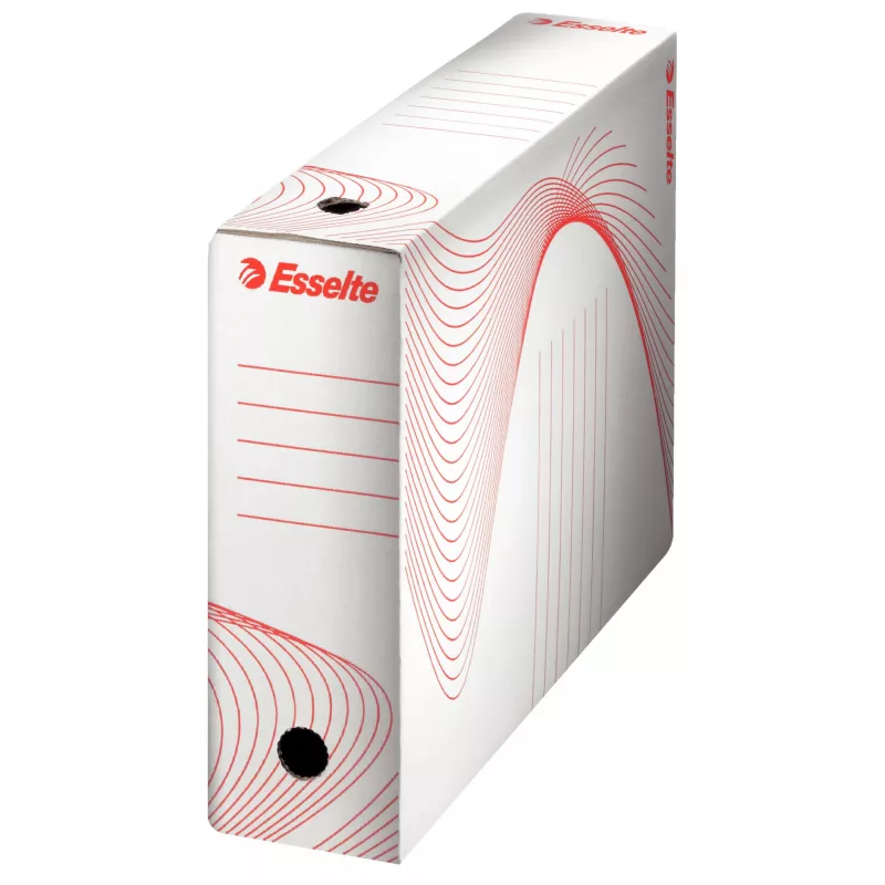 Esselte 128001 dokumentų dėžutė, kartoninė, raudona, balta