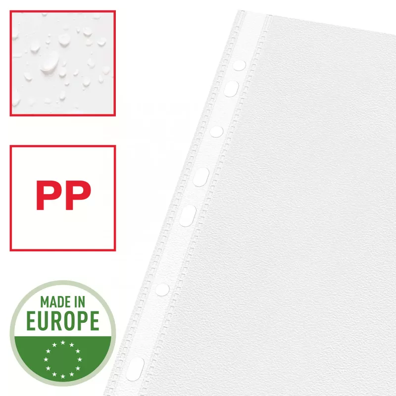 Esselte plastikinės kišenės A4 – Economy –, skaidrios, polipropilenas (PP), 210 x 297 mm