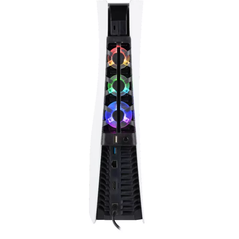 Konix 61889000052 aušinimo ventiliatorius, skirtas PlayStation 5, juodas, laidinis, 3 ventiliatoriai