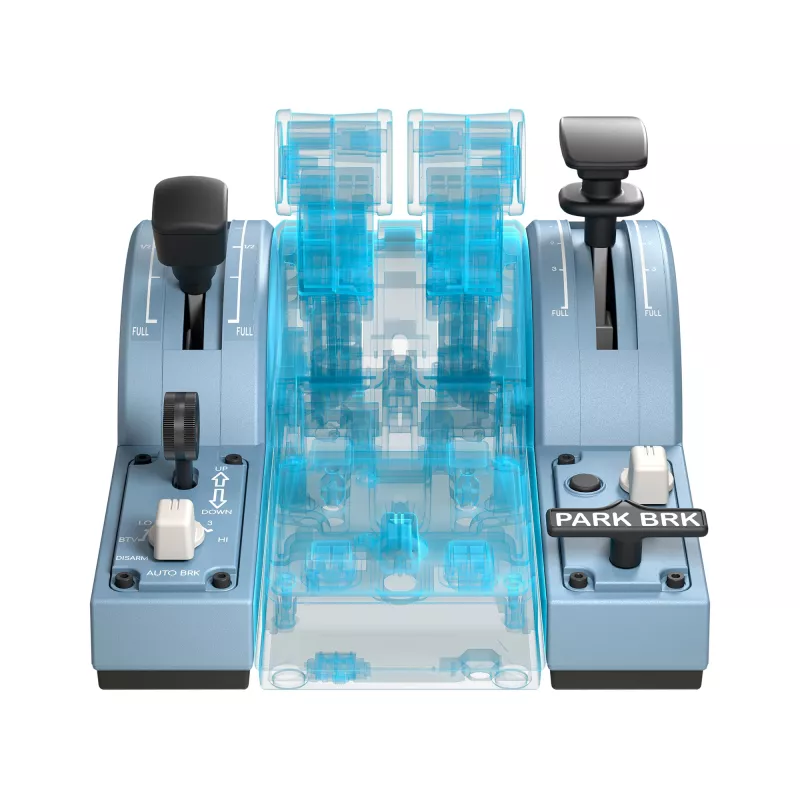 Thrustmaster TCA Quadrant Add-On Airbus Edition, juoda/mėlyna, skirta PC
