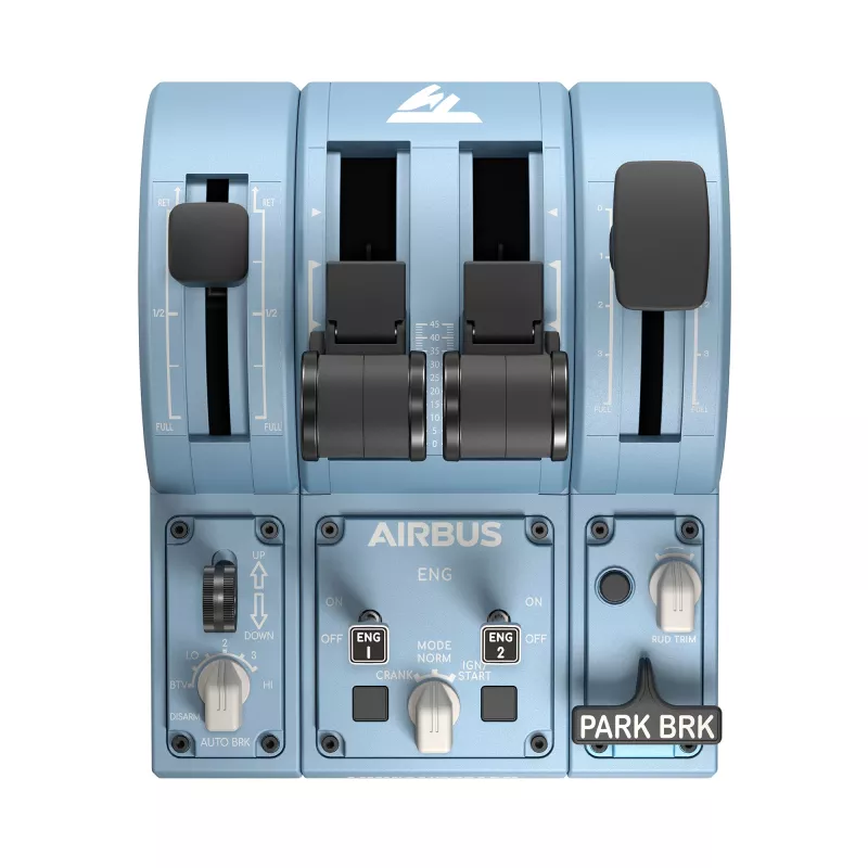 Thrustmaster TCA Quadrant Add-On Airbus Edition, juoda/mėlyna, skirta PC