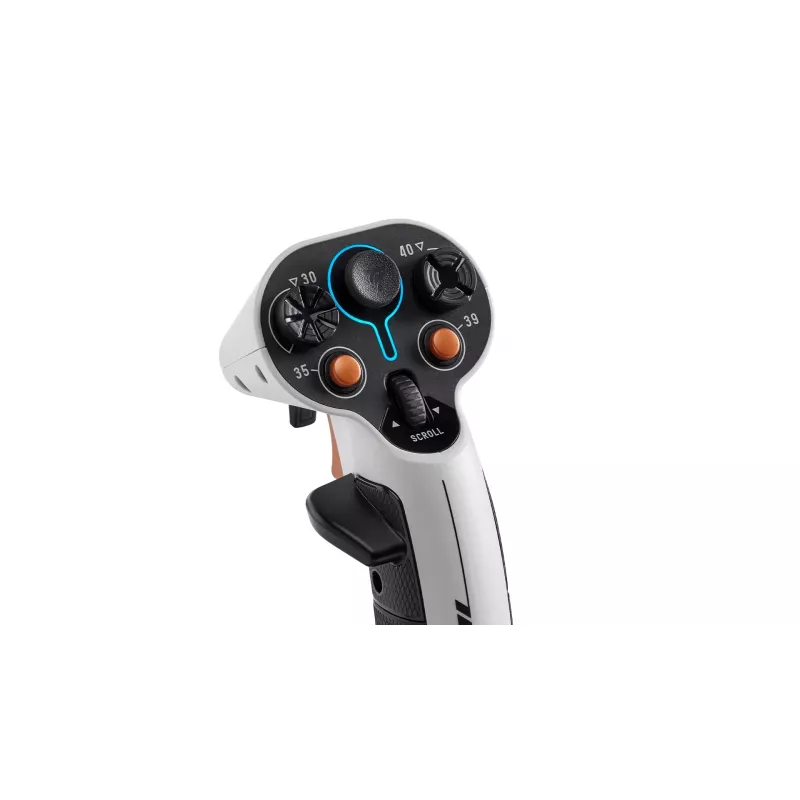 Flightstick Thrustmaster Sol-R 2 HOSAS Space Sim Duo – laidinis USB Type-C, analoginis/digitalinis, juodai baltas