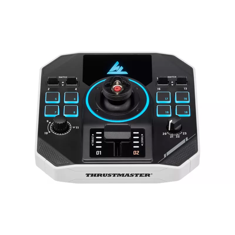 Flightstick Thrustmaster Sol-R 2 HOSAS Space Sim Duo – laidinis USB Type-C, analoginis/digitalinis, juodai baltas