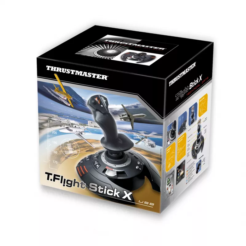 Thrustmaster T.Flight Stick X USB valdymo svirtis, juoda/raudona/sidabrinė, PC ir PlayStation 3
