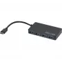 Hypertec 021308-HY USB 3.2 Gen 1 tipo C į 4x USB-A 3.0 skirstytuvas, juodas