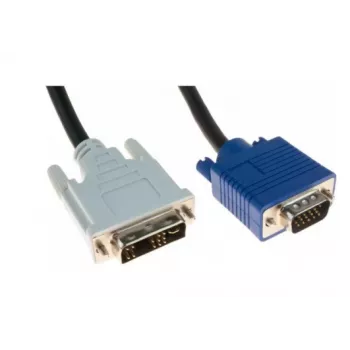 Hypertec 127721-HY vaizdo kabelio adapteris 5 m DVI-A VGA (D-Sub) juoda, mėlyna, balta
